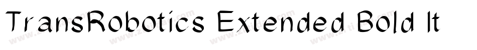 TransRobotics Extended Bold Italic字体转换